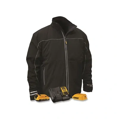 Pre-owned Dewalt Lightweight Soft-shell Heated Jacket, 3x-large In Black