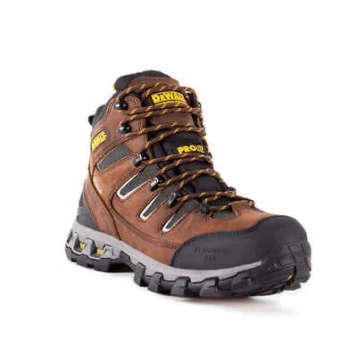 Pre-owned Dewalt Men's Argon Puncture Resistant Aluminum Toe Waterproof Work Boot Bison -
