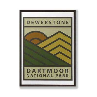 Dewerstone Brown / Green Outback Dartmoor Giclée Fine Art Print - Earthy - A3 In Brown/green