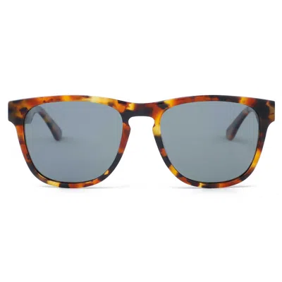 Dewerstone Men's Brown / Gold Bantham - Wood & Acetate Polarized Sunglasses - Brown Marble In Brown/gold