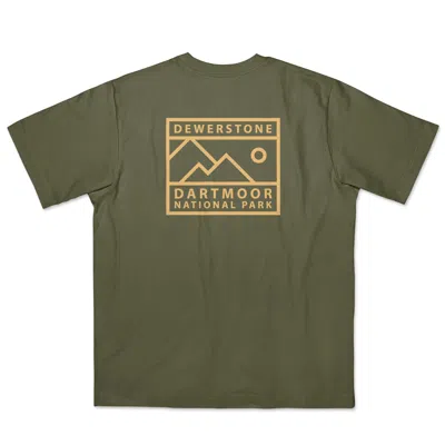 Dewerstone Men's Green Pinnacle Organic Cotton T Shirt - Khaki