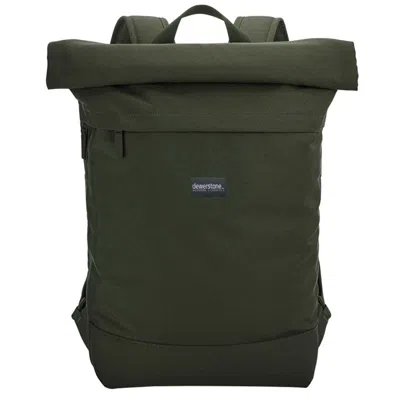 Dewerstone Men's Green Roll Top Recycled Backpack  - Khaki