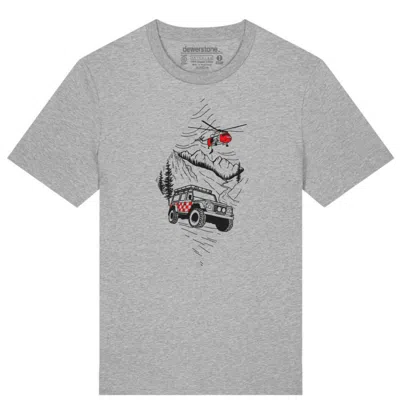 Dewerstone Men's Search & Rescue Organic Cotton T Shirt - Heather Grey