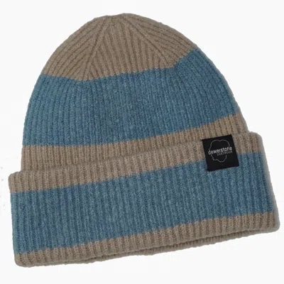 Dewerstone Women's Block Stripes Recycled Beanie - Grey / Blue In Gray