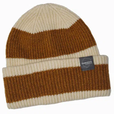 Dewerstone Women's Block Stripes Recycled Beanie - Grey / Brown