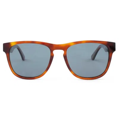 Dewerstone Women's Yellow / Orange / Brown Bantham - Wood & Acetate Polarized Sunglasses - Fire Marble In Yellow/orange/brown