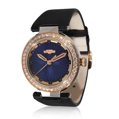 Pre-owned Dewitt Blue Empire Bem.qz.001-blk Unisex Watch In 18kt Stainless Steel/rose Gold