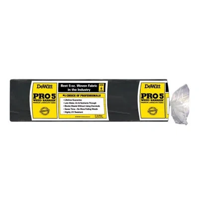 Dewitt Commercial And Home Garden Landscape Weed Block Barrier In Black