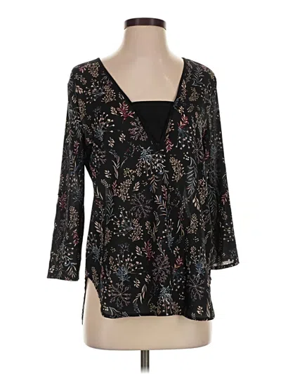Pre-owned Dex 3/4 Sleeve Blouse In Black
