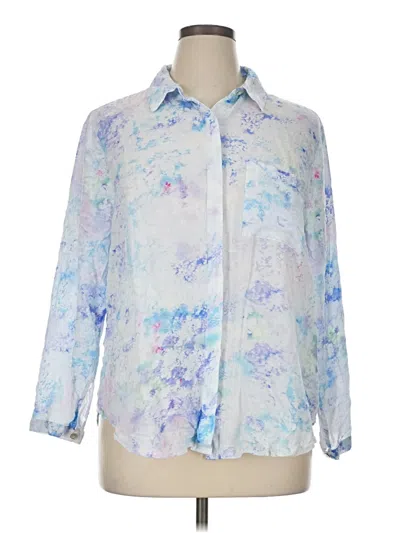 Pre-owned Dex 3/4 Sleeve Blouse In Blue