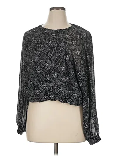 Pre-owned Dex 3/4 Sleeve Blouse In Gray