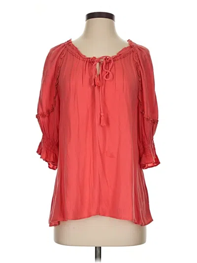 Pre-owned Dex 3/4 Sleeve Blouse In Red