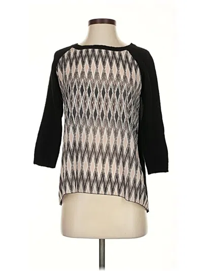 Pre-owned Dex 3/4 Sleeve Top Black Boatneck Tops