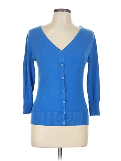 Pre-owned Dex 3/4 Sleeve Top Blue Sweetheart Neckline Tops