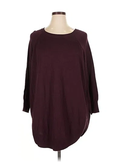 Pre-owned Dex 3/4 Sleeve Top Burgundy Boatneck Tops