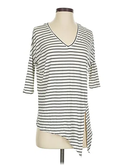 Pre-owned Dex 3/4 Sleeve Top Ivory V-neck Tops