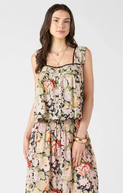 Dex Airy Tank Top In Vintage Rose In Multi