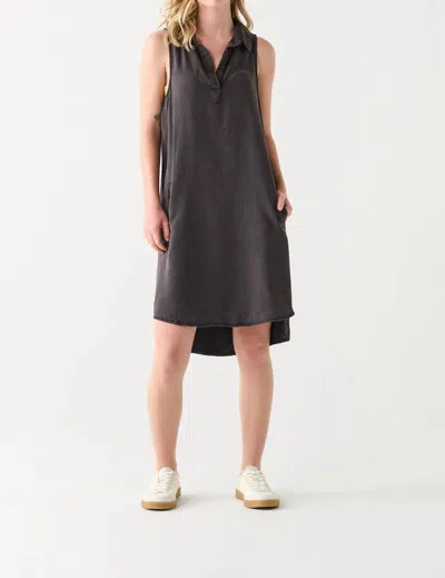 Dex A-line Tencel Knee Length Dress In New Black Wash