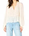 Dex Boho Swiss Dot Blouse In White In White