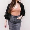 Dex Bomber Jacket In Black In Black