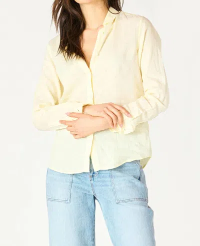 Dex Button Front Blouse In Lemon In Yellow