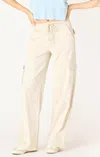 Dex Cargo Wide Leg Pant In Khaki Cream Beige In Neutral