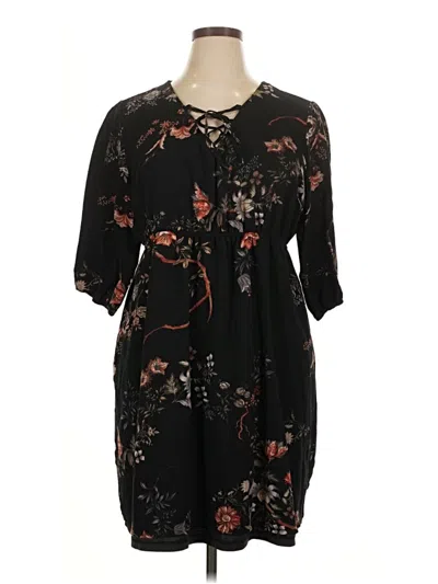 Pre-owned Dex Casual Dress In Black