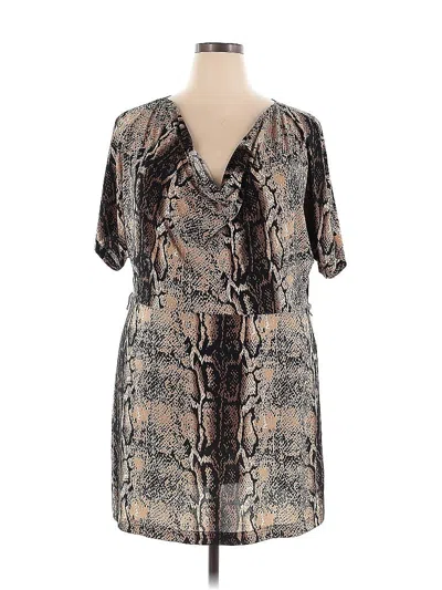 Pre-owned Dex Casual Dress In Brown