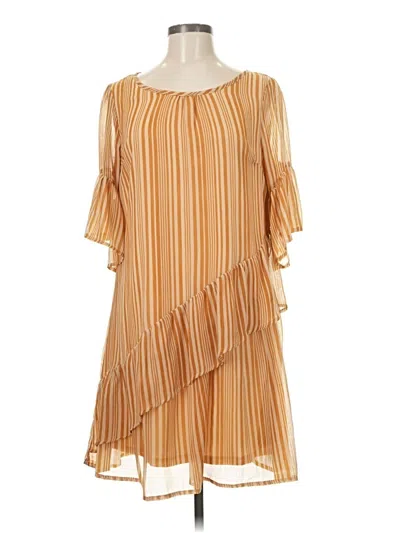 Pre-owned Dex Casual Dress In Brown
