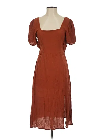 Pre-owned Dex Casual Dress In Brown