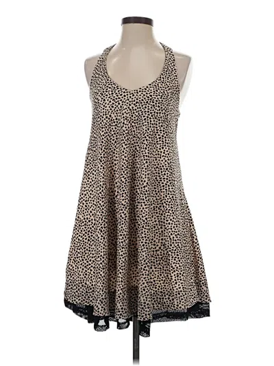 Pre-owned Dex Casual Dress In Tan