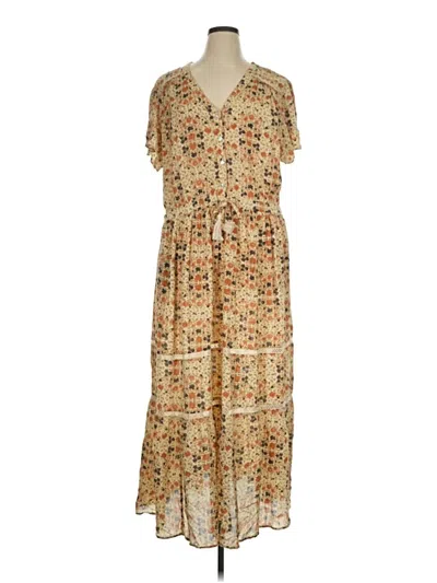 Pre-owned Dex Casual Dress In Tan