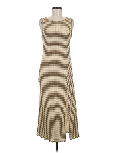 Pre-owned Dex Casual Dress In Tan