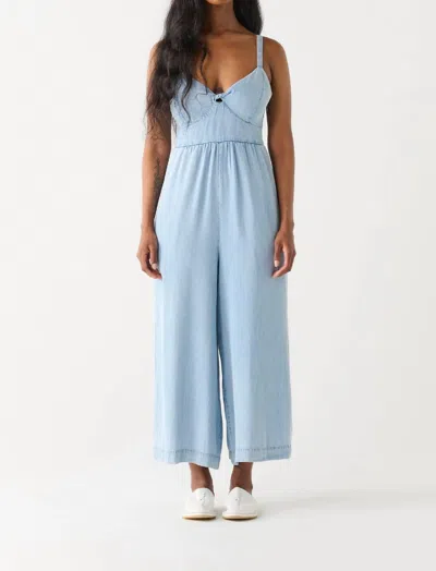 Dex Chambray Jumpsuit In Light Blue