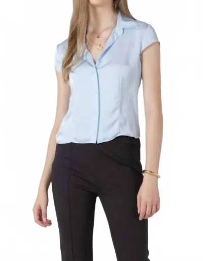 Dex Clothing Button Front Tee Shirt In Fresh Sky In Multi