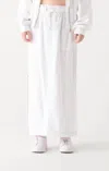 Dex Clothing Danica Contrast Stitch Maxi Skirt In White In White