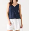 Dex Clothing Eyelet Camisole Top In Navy