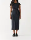 Dex Clothing Knotted Midi Dress In Black