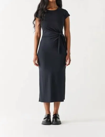 Dex Clothing Knotted Midi Dress In Black