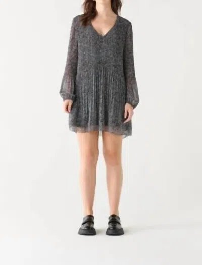 Dex Clothing V Neck Pleated Mini Dress In Black