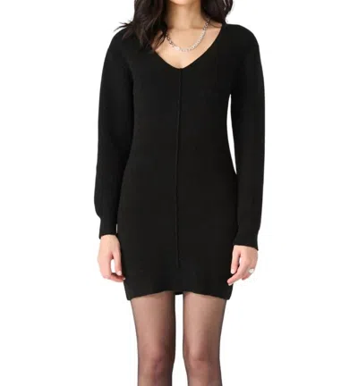 Dex Clothing V-neck Sweater Dress In Black