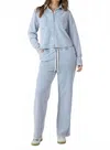 Dex Comfy And Collected Knit Pants In Washed Light Blue In Blue