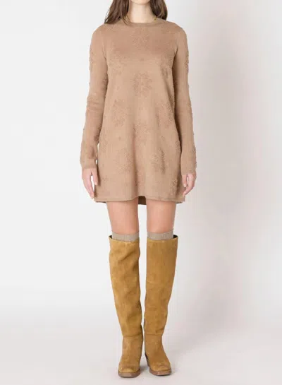 Dex Cozy Sweater Long Sleeve Dress In Caramel In Neutral