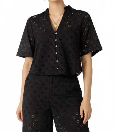 Dex Cutwork Embroidery Blouse In Black