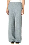 Dex Dabble Cable Knit Pants In Grey In Grey