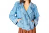 Dex Denim Jacket In Washed Light Blue In Blue