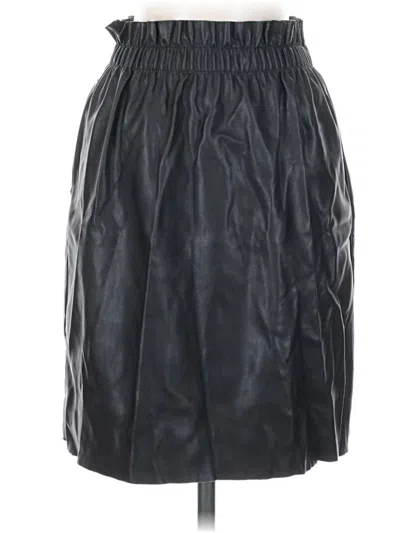 Pre-owned Dex Faux Leather Skirt In Black