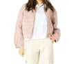 Dex Floral Quilted Bomber Jacket In Rose