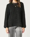 Dex Glamorous Loose Fit Shimmer Top In Black