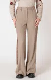 Dex Houndstooth Stripe Pant In Beige In Neutral